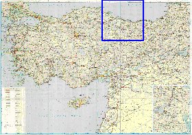 carte de des routes Turquie