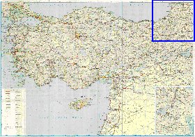 carte de des routes Turquie