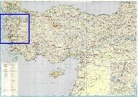 carte de des routes Turquie