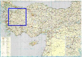 carte de des routes Turquie