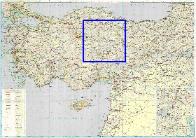 mapa de de estradas Turquia