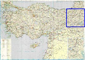 carte de des routes Turquie