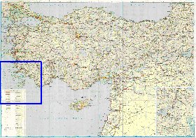 mapa de de estradas Turquia