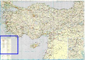 mapa de de estradas Turquia