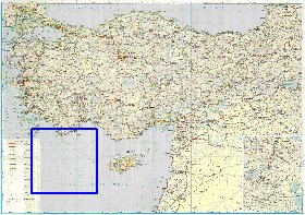 mapa de de estradas Turquia