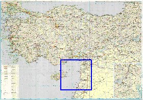 mapa de de estradas Turquia