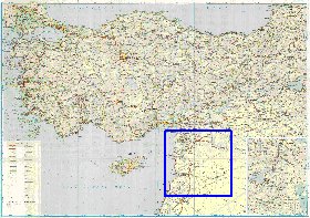 mapa de de estradas Turquia