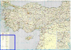 mapa de de estradas Turquia