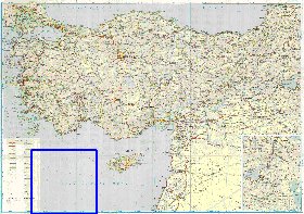 mapa de de estradas Turquia