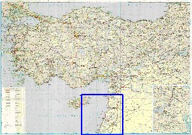 carte de des routes Turquie