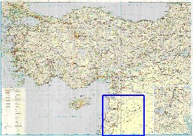 mapa de de estradas Turquia