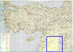 mapa de de estradas Turquia