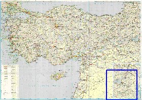 mapa de de estradas Turquia