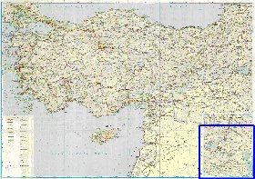 carte de des routes Turquie