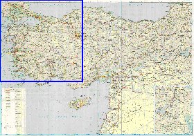 mapa de de estradas Turquia