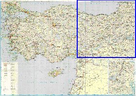 carte de des routes Turquie