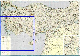 mapa de de estradas Turquia