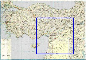 mapa de de estradas Turquia