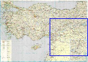 mapa de de estradas Turquia