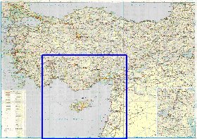 mapa de de estradas Turquia