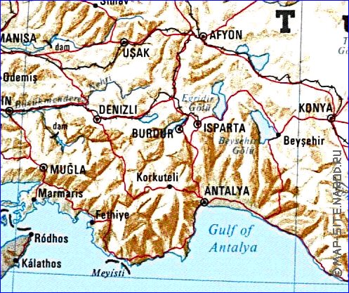 mapa de Turquia em ingles