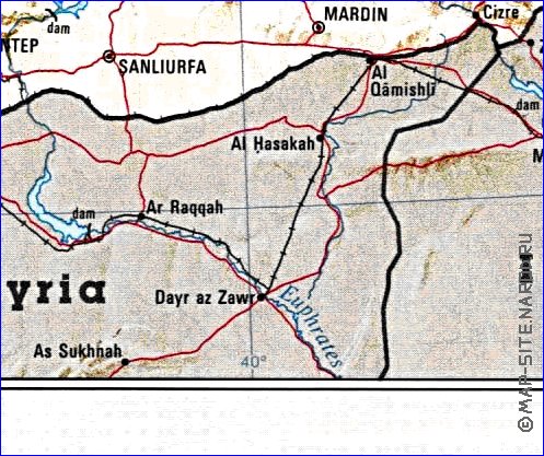 carte de Turquie en anglais