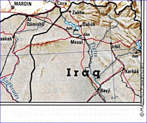 carte de Turquie en anglais