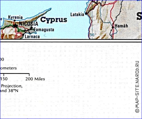 carte de Turquie en anglais