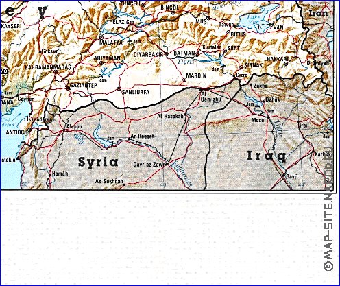 carte de Turquie en anglais