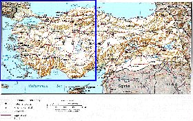 carte de Turquie en anglais