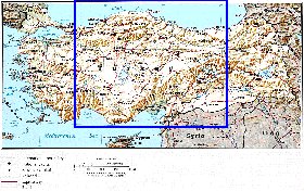 carte de Turquie en anglais