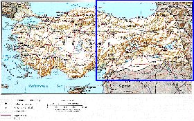 carte de Turquie en anglais