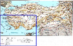 carte de Turquie en anglais