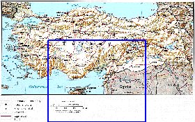 carte de Turquie en anglais