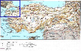 carte de Turquie en anglais