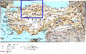 carte de Turquie en anglais