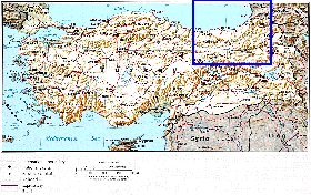 carte de Turquie en anglais