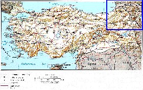 carte de Turquie en anglais