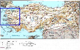 carte de Turquie en anglais