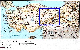 carte de Turquie en anglais