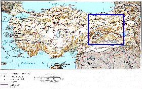 carte de Turquie en anglais