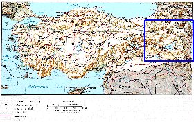 carte de Turquie en anglais