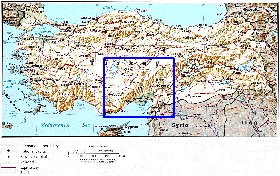 carte de Turquie en anglais