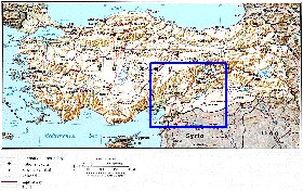 carte de Turquie en anglais