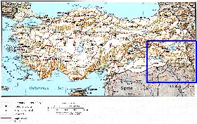 carte de Turquie en anglais