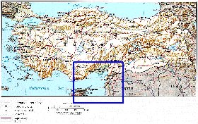 carte de Turquie en anglais