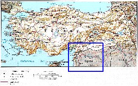 carte de Turquie en anglais