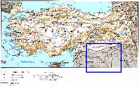 carte de Turquie en anglais