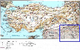 carte de Turquie en anglais