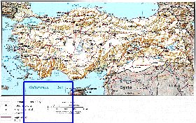 carte de Turquie en anglais